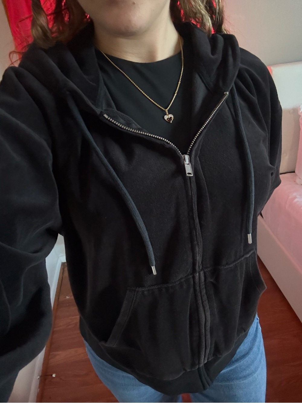 GAP Dark Brown Black Full-Zip Hooded Sweatshirt